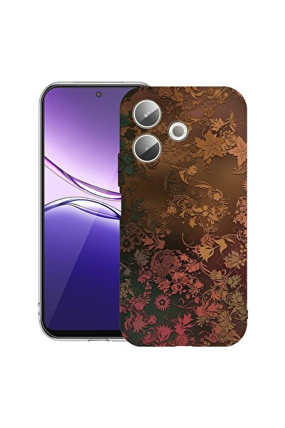 bestcase ¬Æ Husa Clear Silicon pentru OPPO A5 Pro 5G, Golden Feathers, 204241...
