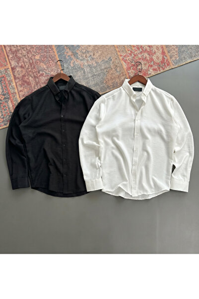 viperkombin Men's Regular Sofia Linen Blend Shirt Set of 2