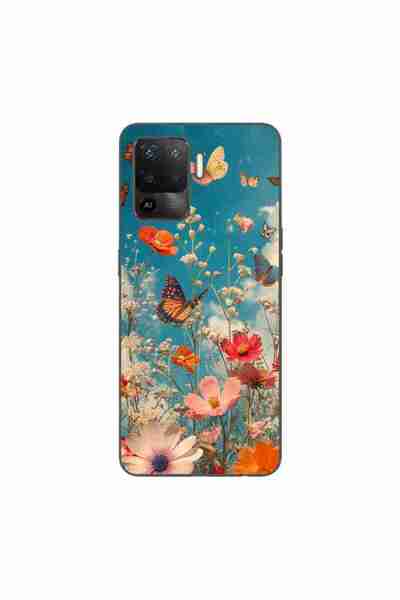 OEM Husa compatibila cu Oppo Reno5 Lite Silicon Gel Tpu Model Flori si Fluturi
