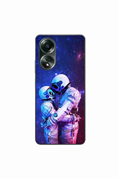 OEM Husa compatibila cu Oppo A58 4G Silicon Gel Tpu Model Astronauts Couple