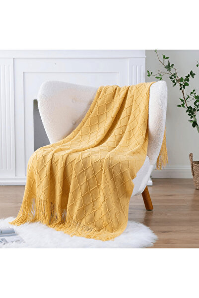 DOMEET Sofa Blanket,Air-conditioning Blanket Knitted Blanket for Living room,...