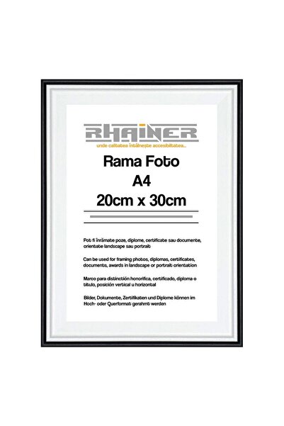 Rhainer Ramă foto Barcelona alb-negru A4
