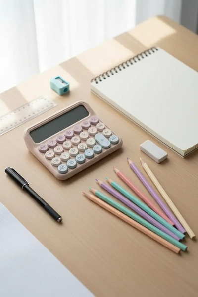 Miniso Lisanslı Basic Serisi 12 Haneli Hesap Makinesi Pembe – Pratik Masaüstü...