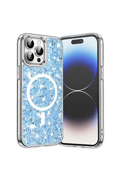 Techsuit Husa pentru iPhone 14 Pro, Sparkly Glitter MagSafe, protectie antiso...