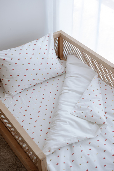 TBA COLLECTION Single Duvet Cover (150X200 cm) and Fitted Sheet Set |   Red H...