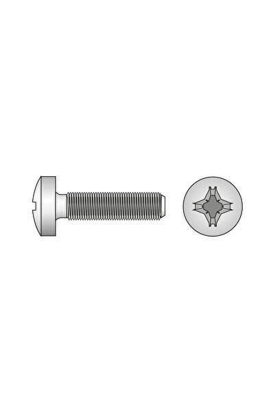SCHAEFER Set 500 x Surub Cap Bombat Locas Cruciform 7985 Inox A2 -M5 x 12