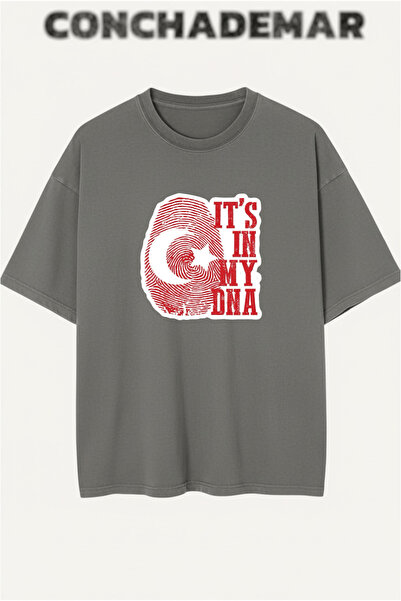 Vordevia Tricou din bumbac premium supradimensionat cu imprimeu pentru echipe...