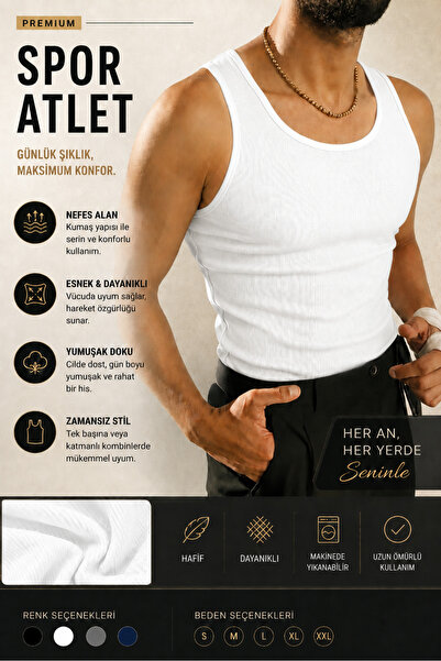 Livik Men's Halter Neck Sports Lycra Ribbed Undershirt for Daily and Sports Use
