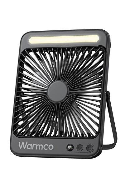 Warmco D4 20000mAh Şarjlı Masaüstü Vantilatör Dijital Göstergeli LED Işıklı T...