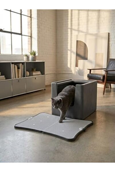 Yıldızan Srdshop 45X53 cm Silicone Foldable Cat Litter Mat – Double Layer Cat...