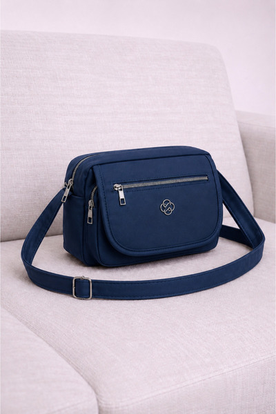 MILANOFOX Women's Navy Blue Buzzy Multi-Compartment Daily Use Crossbody & Sho...