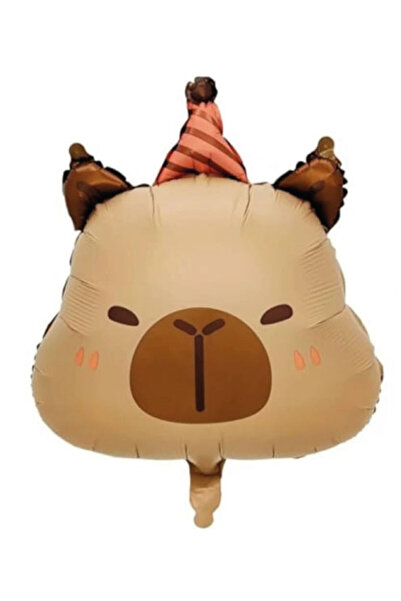 kidspartim Capybara Head Foil Balloon 60X46.5 cm