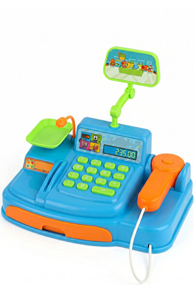 DAT Kids Pretend Play Cash Register Toy with Calculator, Scanner, Display Scr...