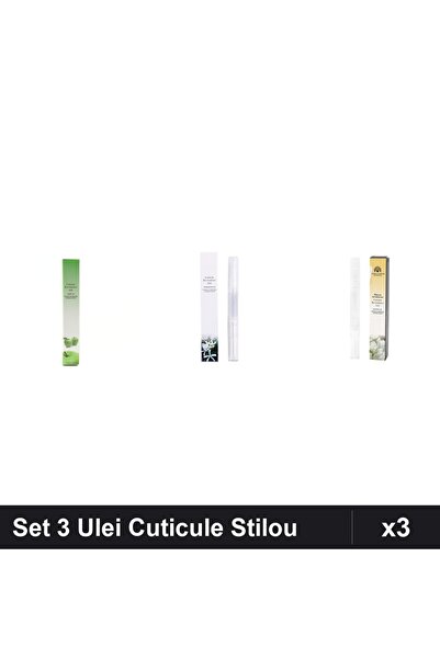 NAİLS Set 3 Ulei Cuticule Tip Stilou - Mar Verde, Osmanthus, Jasmin
