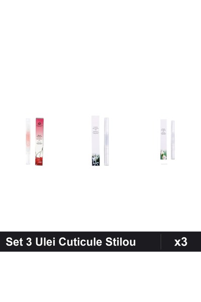 NAİLS Set 3 Ulei Cuticule Tip Stilou - Cireșe, Osmanthus, Lily - Global Fashion