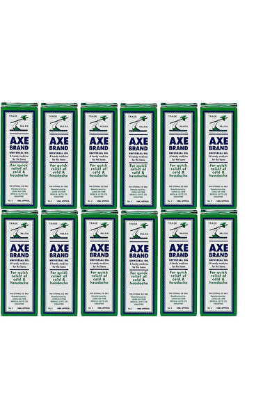 Axe Brand زيت عالمي لتخفيف البرد والصداع بسرعة 14 مل (عبوة من 12 قطعة)