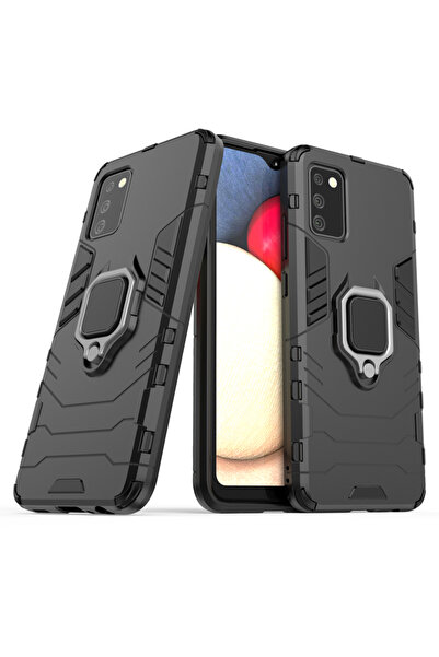 WOZINSKY Husă tip armură hibridă cu inel și suport magnetic pentru Samsung Ga...