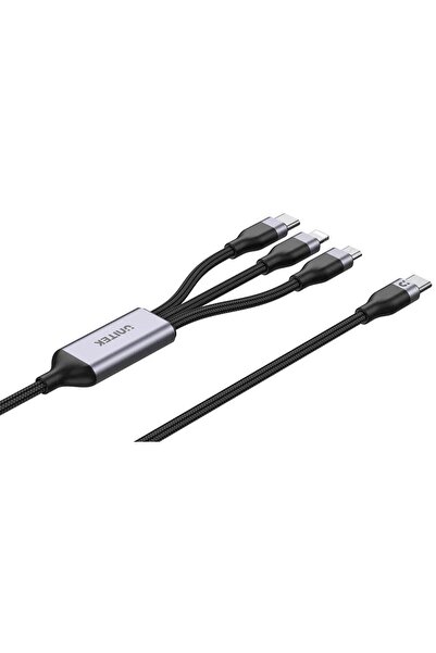 Unitek Cablu USB 3 în 1 negru