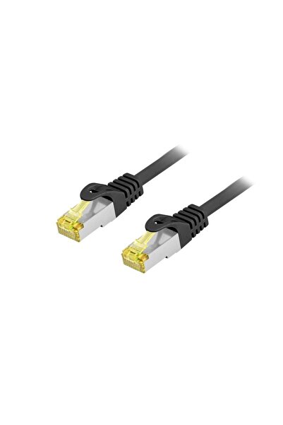 EQUIP Cablu patch Cat6A de exterior S/FTP 2xRJ45 0.50m negru LSZH în pungă de...