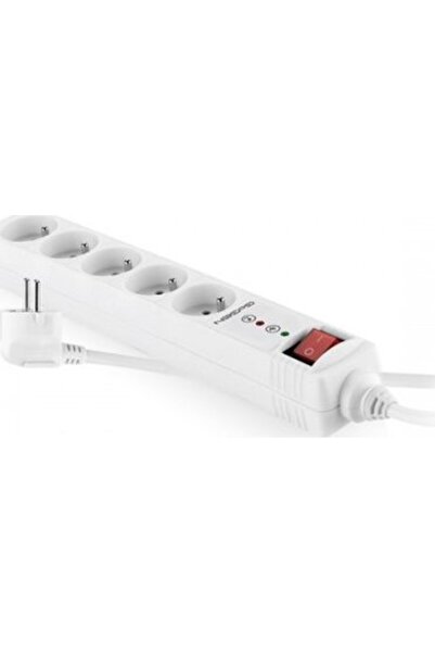 Gogen Prelungitor cu protecție la supratensiune, 5 prize, 1,5 m, alb (SP16A51)