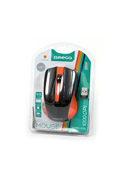 Omega Mouse wireless 1000DPI portocaliu [41794]