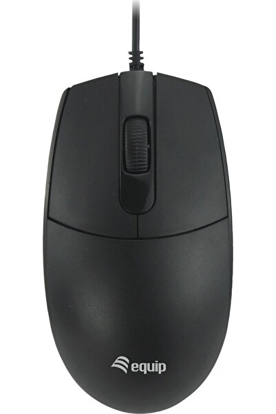 EQUIP Mouse silențios USB-A cu conector L+R, 1.50m, negru