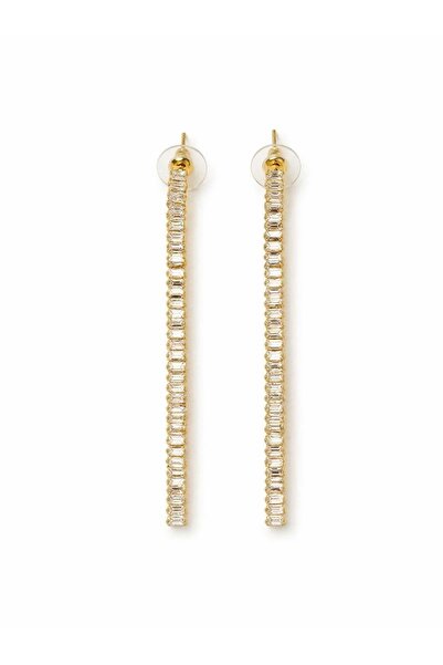 LEROSY CO. Special Series Baguette Stone Detailed Long Earrings