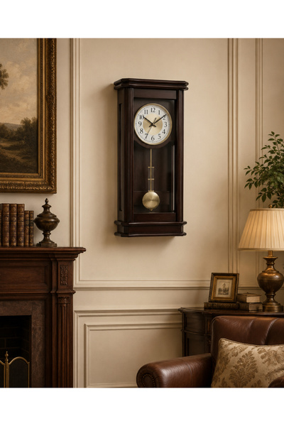 Eastar A85031 Ağaç Duvar Saati - Westminster Melodili