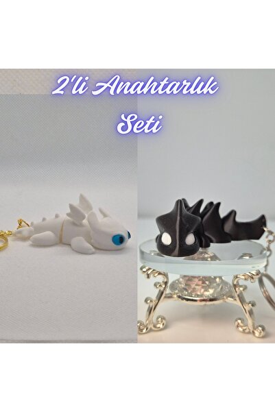3DAtölyeMaker How to Train Your White Dragon Dragon and Black Flexible Dragon...