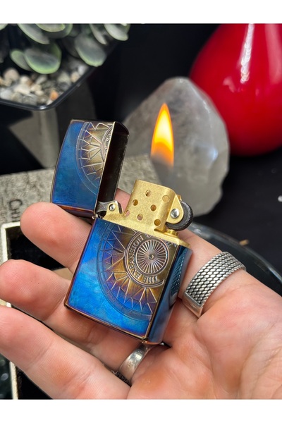 NikaŞ Özel Seri Motifli Metal Çakmak - Dayanaklı Armor Krom Kasa Premium Kole...