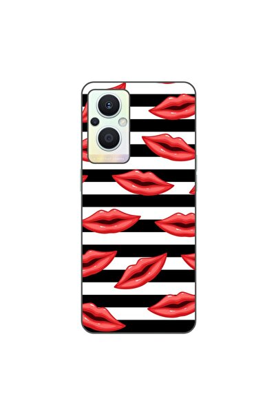 OEM Husa compatibila cu Oppo Reno7 Lite Silicon Gel Tpu Model Striped Kisses