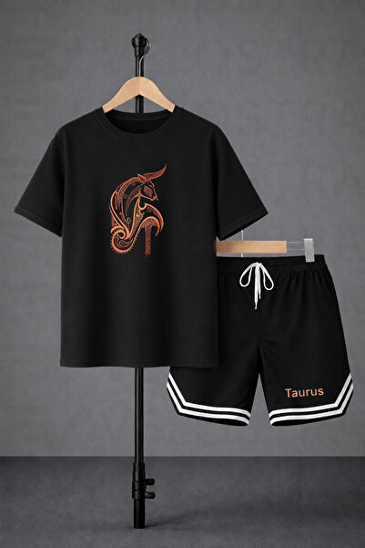 Velostra Unisex Taurus Printed Oversize Fit Comfortable Fit T-Shirt and Short...
