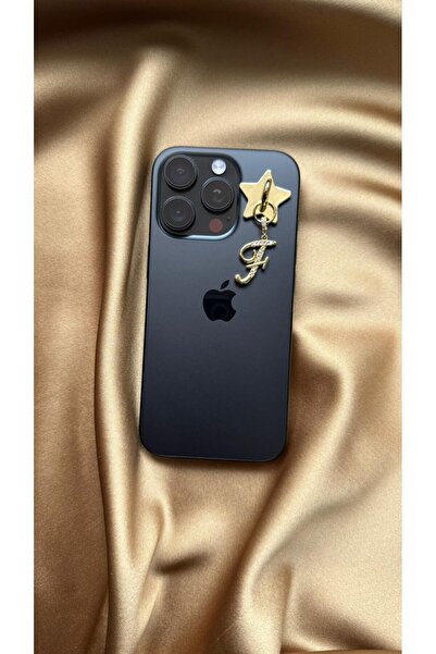 MonCheriAccessoire Gold Renk Kişiye Özel Harfli Telefon Charmı