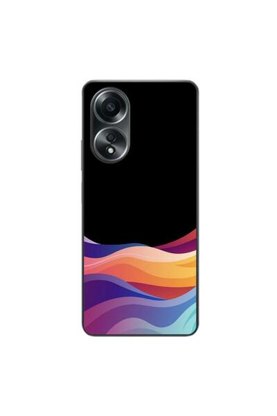 OEM Husa compatibila cu Oppo A58 4G Silicon Gel Tpu Model Neon Waves