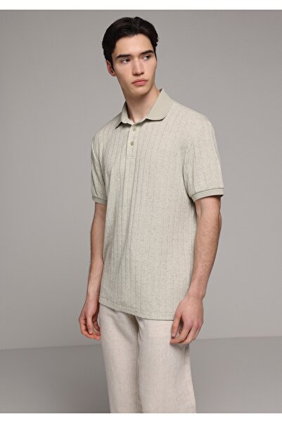 Colin's Regular Fit Polo Neck Plain Men's Green Short Sleeve T-Shirt