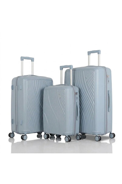 PP Luxurious Integrated Travel Luggage Set - 3 Pieces of Unbreakable Polyprop...
