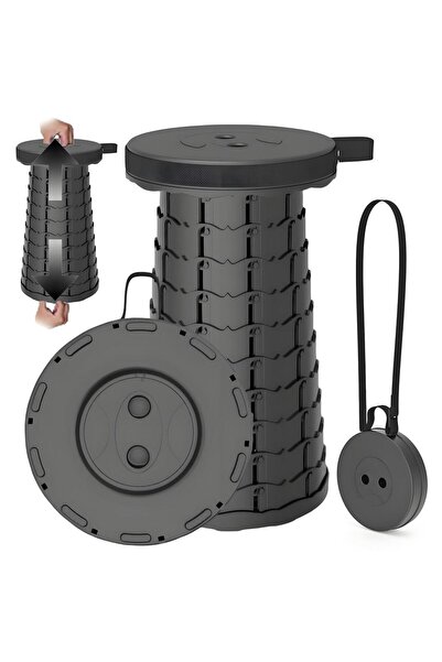 Choice1 Black-A 1Pc Lightweight Portable Collapsible Telescopic Stool Adjusta...