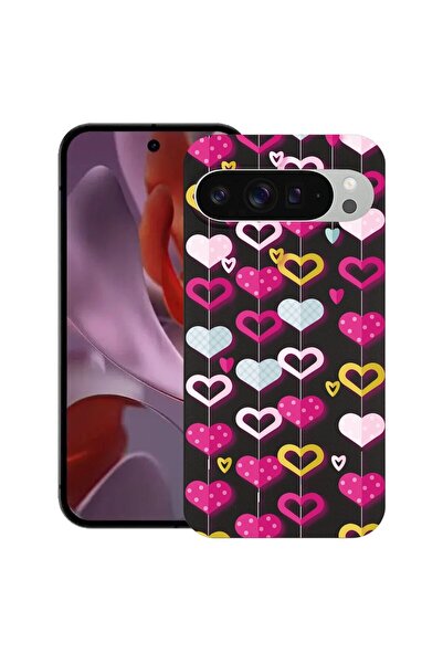 bestcase Θήκη για Google Pixel 9 Pro XL, Σχέδιο Χαριτωμένες Καρδιές, Λεπτή Σι...