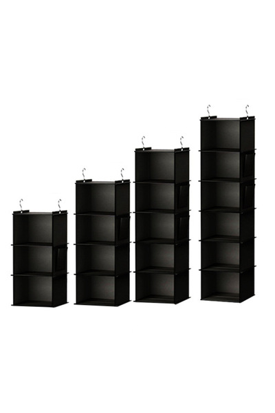 Choice7 Fourth floor Black hook Wardrobe storage bamboo sheet multi-layer sto...