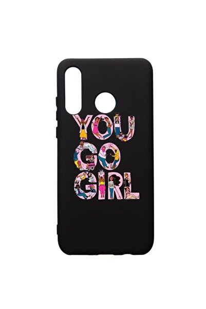 bestcase Защитен калъф за Huawei P30 Lite, Girl Power, силиконов, с текстилна...