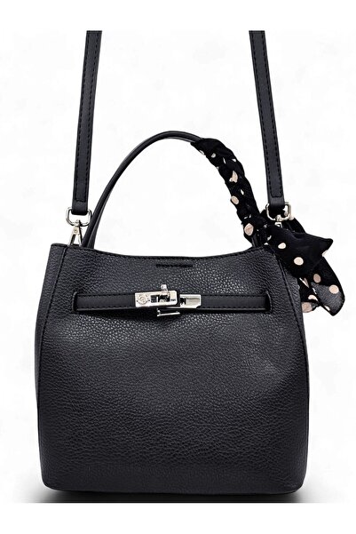 Evident Black, with Lock and Scarf Detail, Puppy Design, Cross Strap, Small, ...