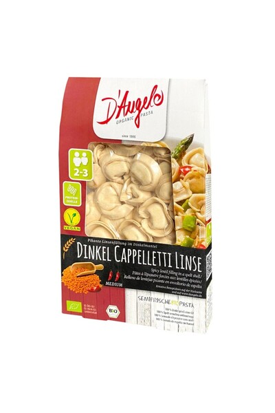 D'angelo Cappelletti bio din spelta cu linte, 250g