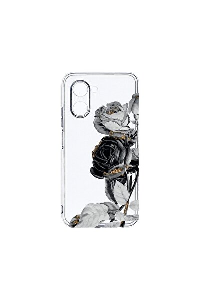 bestcase Διαφανής Θήκη Σιλικόνης 2MM, Συμβατή με Realme C33, Μαύρο Ροζ, Αντικ...