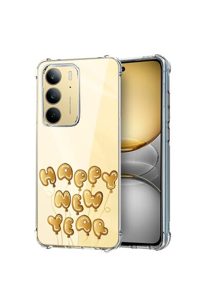 bestcase ¬Æ Husa pentru Realme 14x 5G, Anti Shock 1.5MM, Happy New Year, Prot...