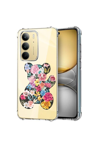 bestcase ¬Æ Husa pentru Realme C75, Anti Shock 1.5MM, Teddy Bear Color Flower...