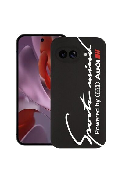bestcase Калъф за Google Pixel 9a, Powered By Audi, Тънък силиконов 0.8ММ, Пр...