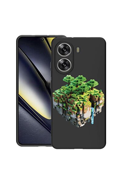 bestcase Калъф за Poco X7 Pro 5G, Minecraft, Тънък силиконов 0.8ММ, Противоуд...