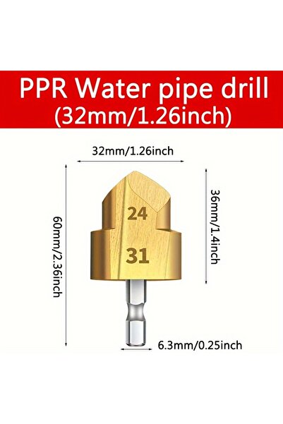 Choice3 32mm-1.26inch Hexagonal handle water pipe drill bit，PPR lifting drill...