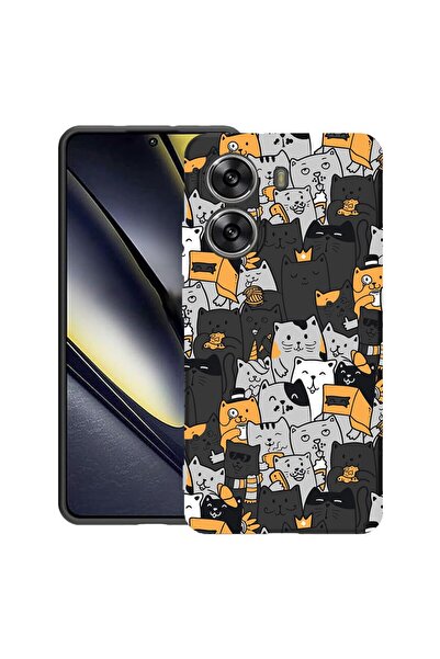 bestcase ¬Æ Husa pentru Poco X7 Pro 5G, Cat Pattern, Slim Silicon 0.8MM, Anti...