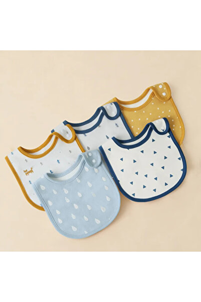 Choice3 Fox 5 Pcs/set Baby Bibs U-shaped Infant Saliva Towel Easy to Wipe Kid...